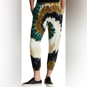Polo Ralph Lauren green brown tie dye sweatpants